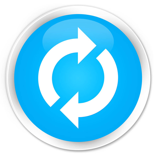 Update icon premium cyan blue round button - Foto, immagini