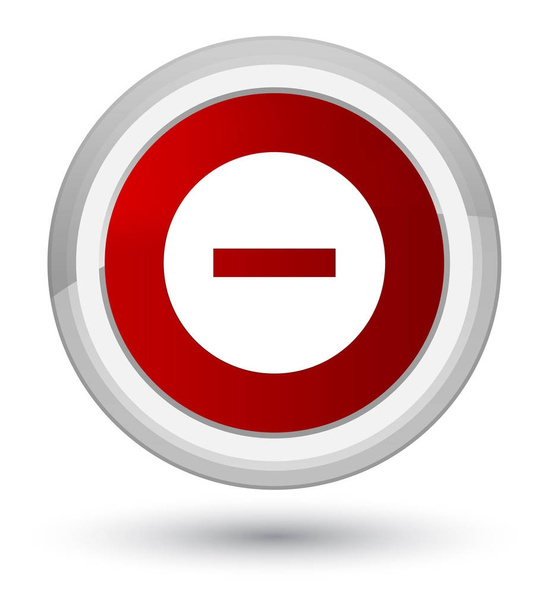 Cancel icon prime red round button - Fotó, kép
