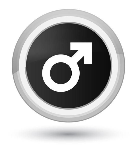 Male sign icon prime black round button - Foto, Bild