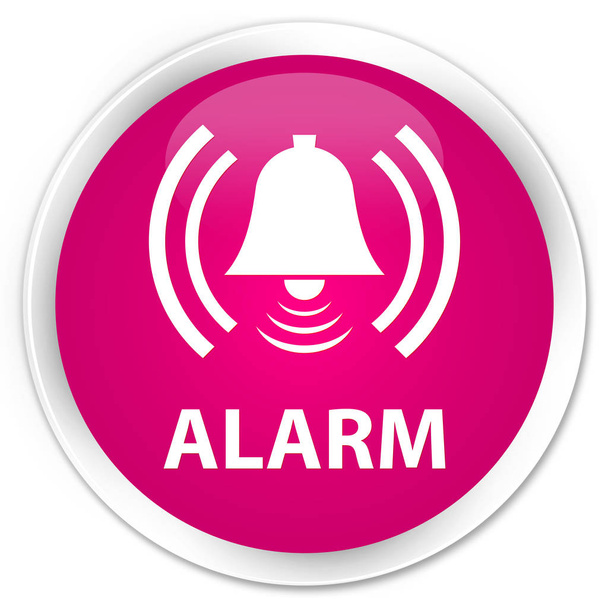 Alarm (zil simgesini) sigorta primi pembe yuvarlak düğmesi - Fotoğraf, Görsel