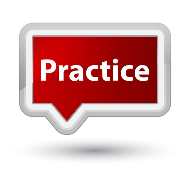 Practice prime red banner button - Photo, Image