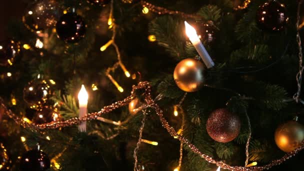Año nuevo árbol y fondo de Navidad
 - Imágenes, Vídeo