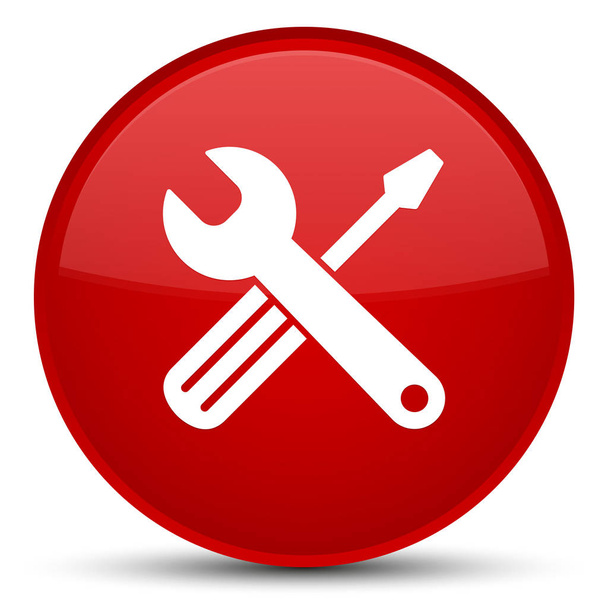 Tools icon special red round button - Photo, Image