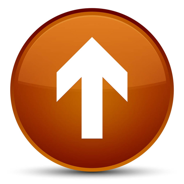 Upload arrow icon special brown round button - Photo, Image
