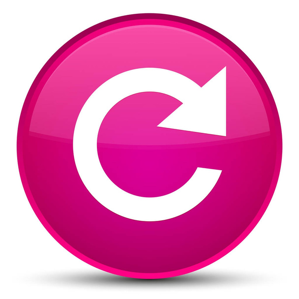 Reply rotate icon special pink round button - Zdjęcie, obraz