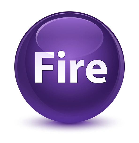 Υαλώδη κουμπί μωβ στρογγυλή φωτιά - Φωτογραφία, εικόνα