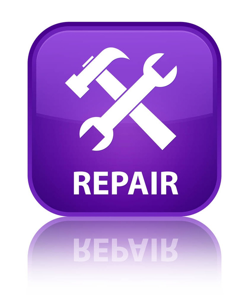 Reparar (icono de herramientas) botón cuadrado púrpura especial
 - Foto, Imagen