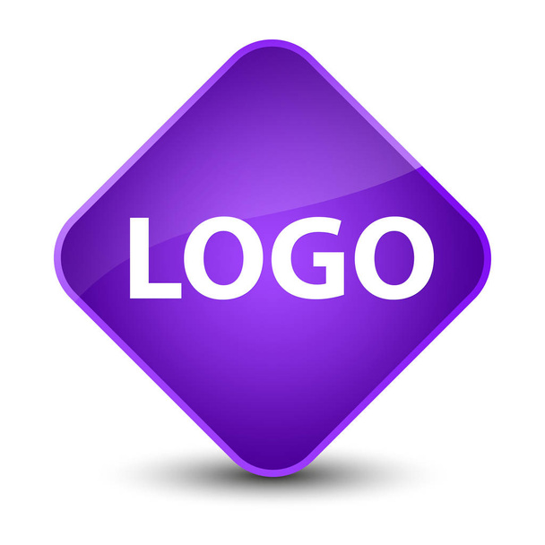 Funkcja przycisku z logo elegancki fioletowy diament - Zdjęcie, obraz