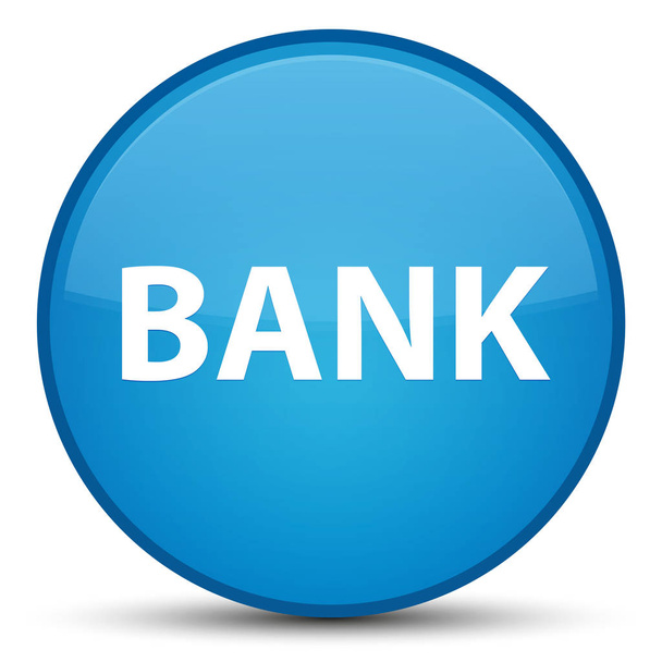 Banco especial cyan botón redondo azul
 - Foto, Imagen