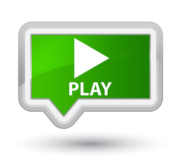 Jogar botão de banner verde principal
 - Foto, Imagem
