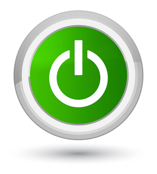 Power icon prime green round button - Foto, immagini