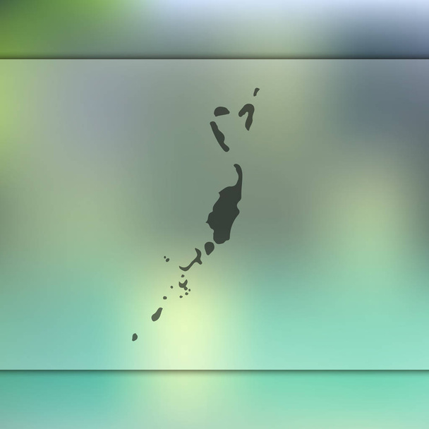 Palau map. Vector silhouette of Palau. Blurred background - Vektor, Bild