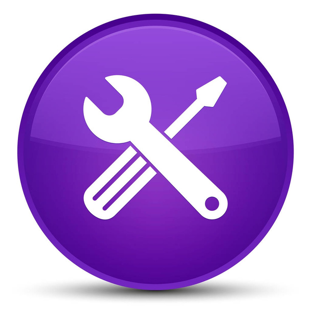 Tools icon special purple round button - Photo, Image