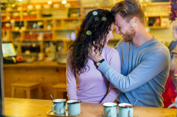 couple having date in coffee shop - Foto, Imagen
