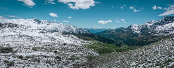 Panoramic view of valley Valle d'Aosta. - Photo, Image