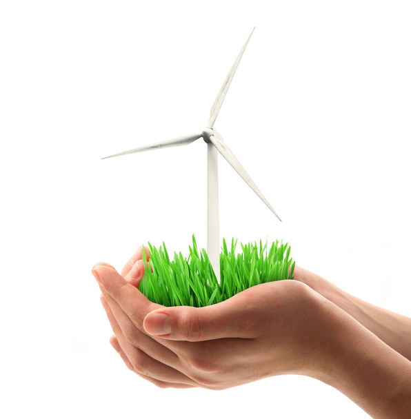 wind turbine held in hand - Photo, Image