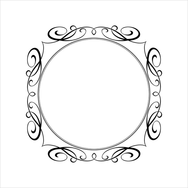 Vector  retro frames .Vector illustration. Black on white. - Vector, Image