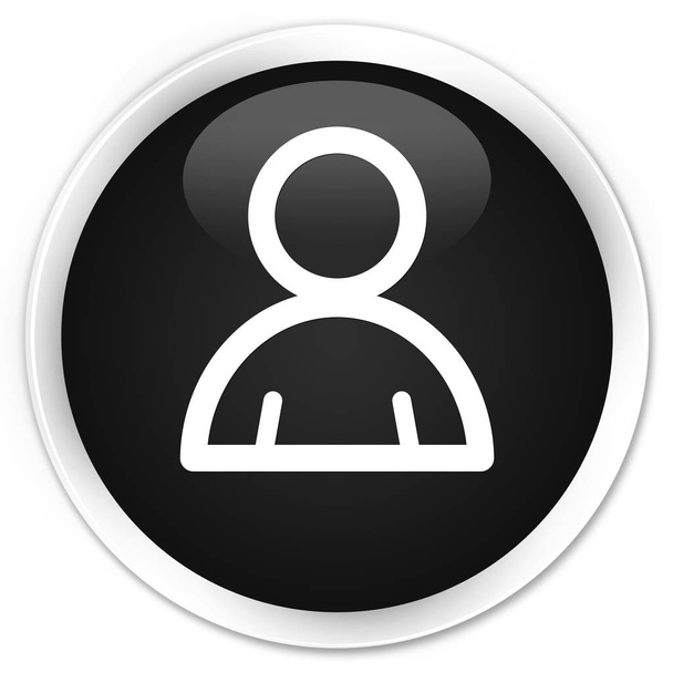 Lid pictogram premium zwart ronde knop - Foto, afbeelding