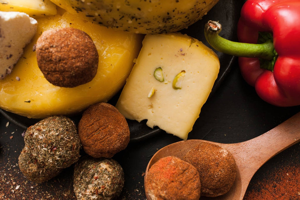 Cheese assortment. Healthy rustic food - Valokuva, kuva