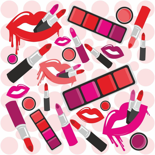 makeup lipstick background - Vector, Image