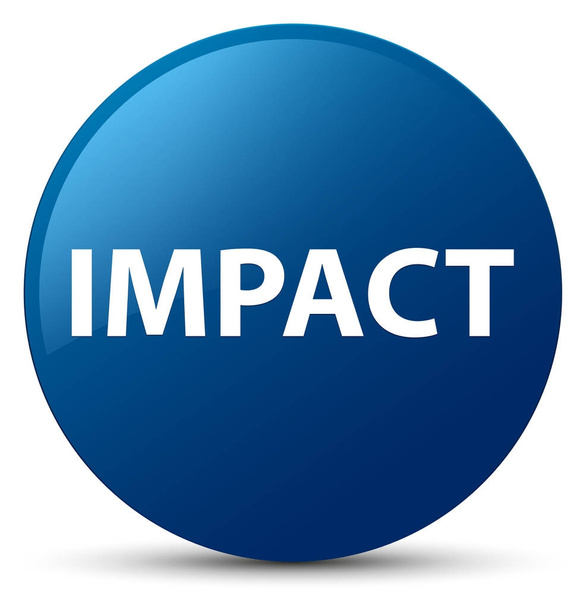 Impact blue round button - Photo, Image