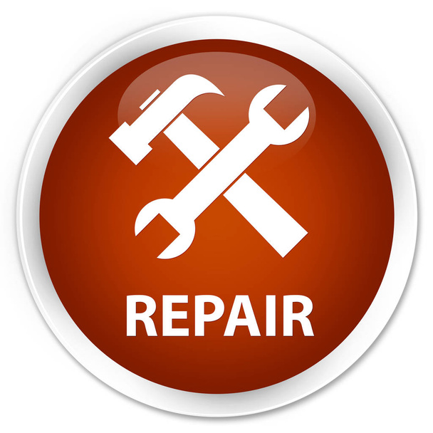 Reparación (icono de herramientas) botón redondo marrón premium
 - Foto, Imagen