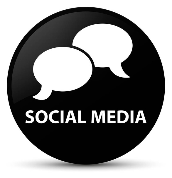 Sosiaalinen media (chat kupla kuvake) musta pyöreä painike
 - Valokuva, kuva