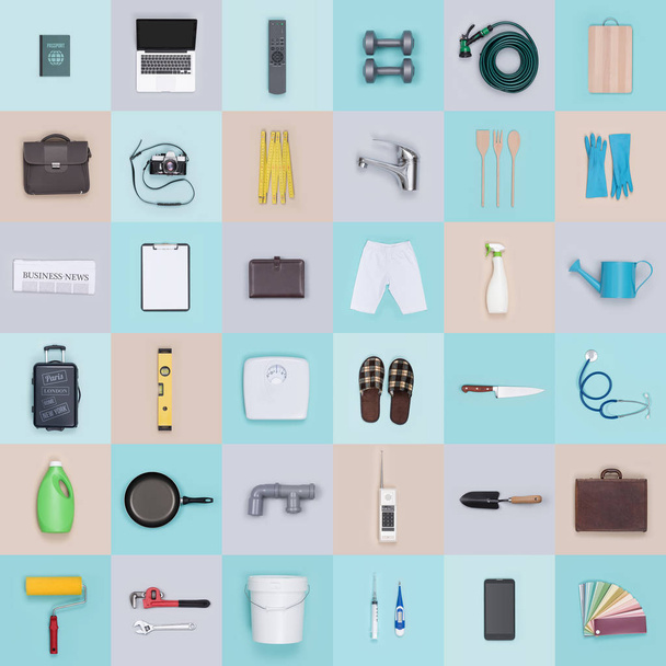 Mixed objects, items and tools  - Fotografie, Obrázek