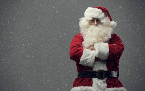 Santa Claus posing with arms crossed  - Φωτογραφία, εικόνα