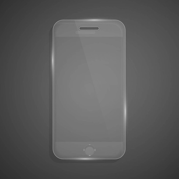 Защитное стекло для экрана мобильного телефона. Векторная иллюстрация
. - Вектор,изображение