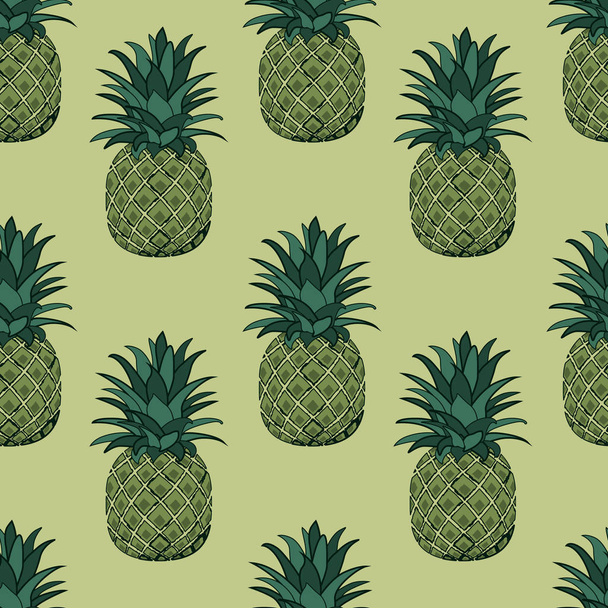 Seamless pattern of pineapple - Vector, Image