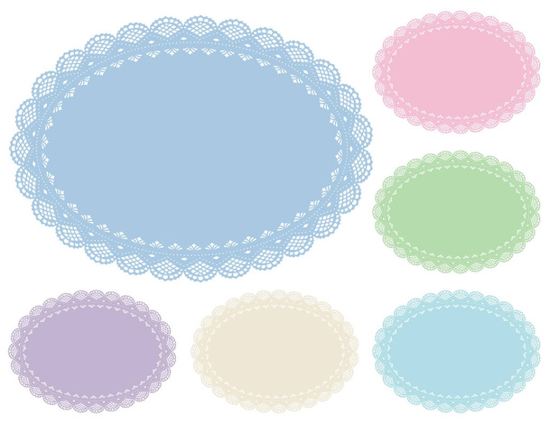 Lace kleedje placemats, Pastels - Vector, afbeelding