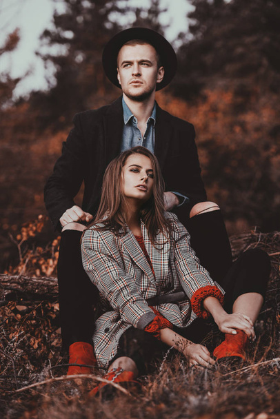 stylish couple outdoor - Valokuva, kuva