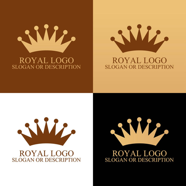Set of Icons with Crown - Vector Illustration - Vector, Image