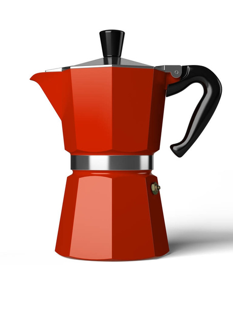 Vintage coffee pot isolated on a white background 3D rendering - 写真・画像