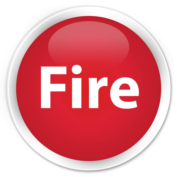 Fire premium red round button - Photo, image