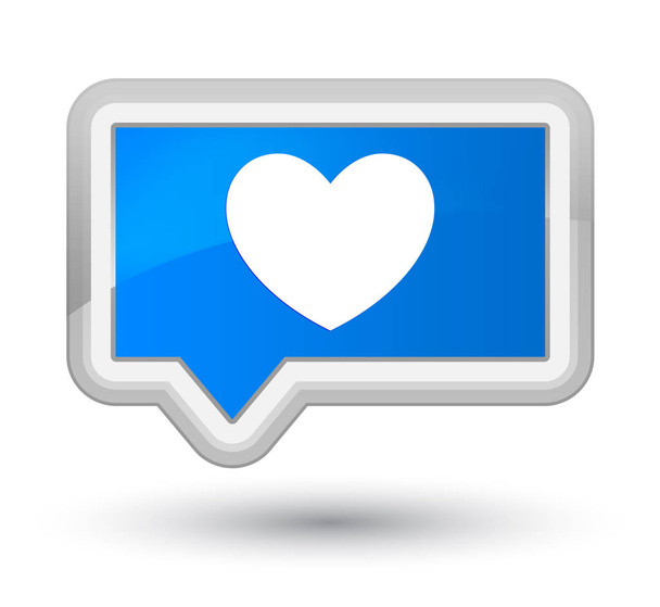 icona del cuore primo cian pulsante banner blu
 - Foto, immagini