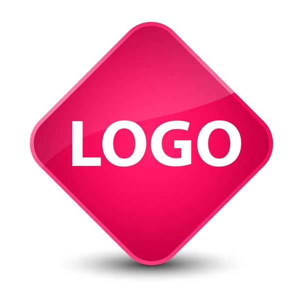 Logo elegante roze diamant knop - Foto, afbeelding