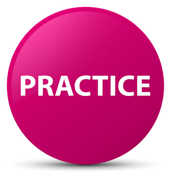 Practice pink round button - Photo, Image
