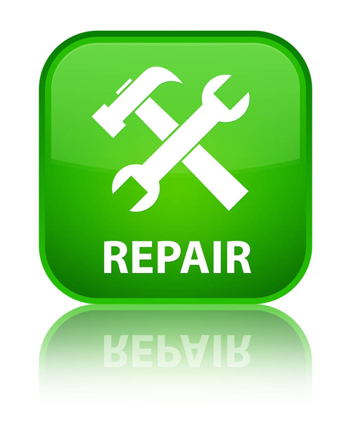 Reparar (icono de herramientas) botón cuadrado verde especial
 - Foto, Imagen