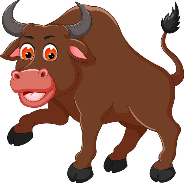 kreslený Legrační buffalo pózuje se smál - Fotografie, Obrázek