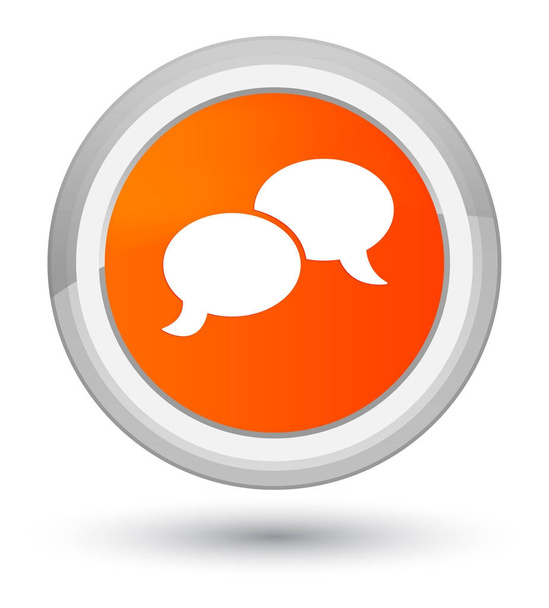 Συνομιλία φούσκα εικονίδιο προνομιακή πορτοκαλί στρογγυλό κουμπί - Φωτογραφία, εικόνα