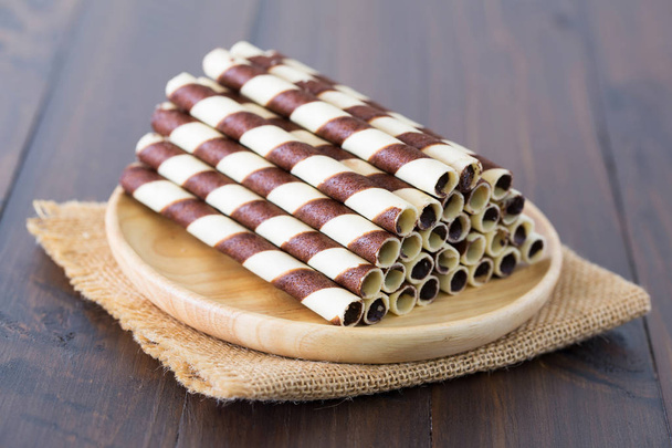 Mini gaufrette chocolat bâton
 - Photo, image