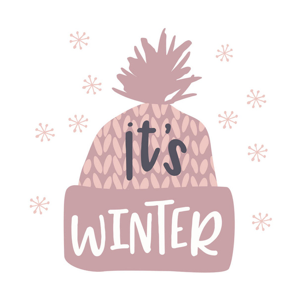 Winter illustration. Vector design for card, poster, flyer, web - Vektor, obrázek