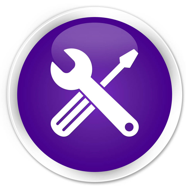 Herramientas icono prima púrpura botón redondo
 - Foto, Imagen