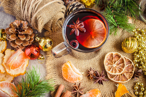 Mulled wine. Selective focus. - Photo, Image
