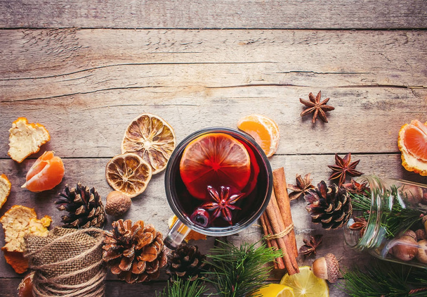 Mulled wine. Selective focus. - Photo, Image