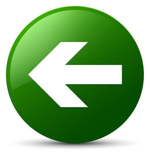 Back arrow icon green round button - Valokuva, kuva