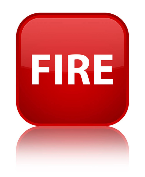 Fire special red square button - Photo, image