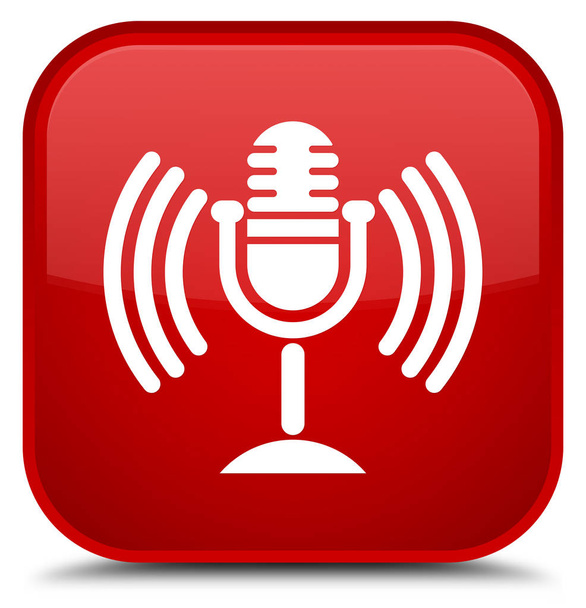 icona microfono speciale pulsante quadrato rosso
 - Foto, immagini